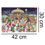 Christmas Market Advent Calendar | Traditional Advent Calendar - 42x29.5cm Advent Calendar - Tophatter Daily Deals