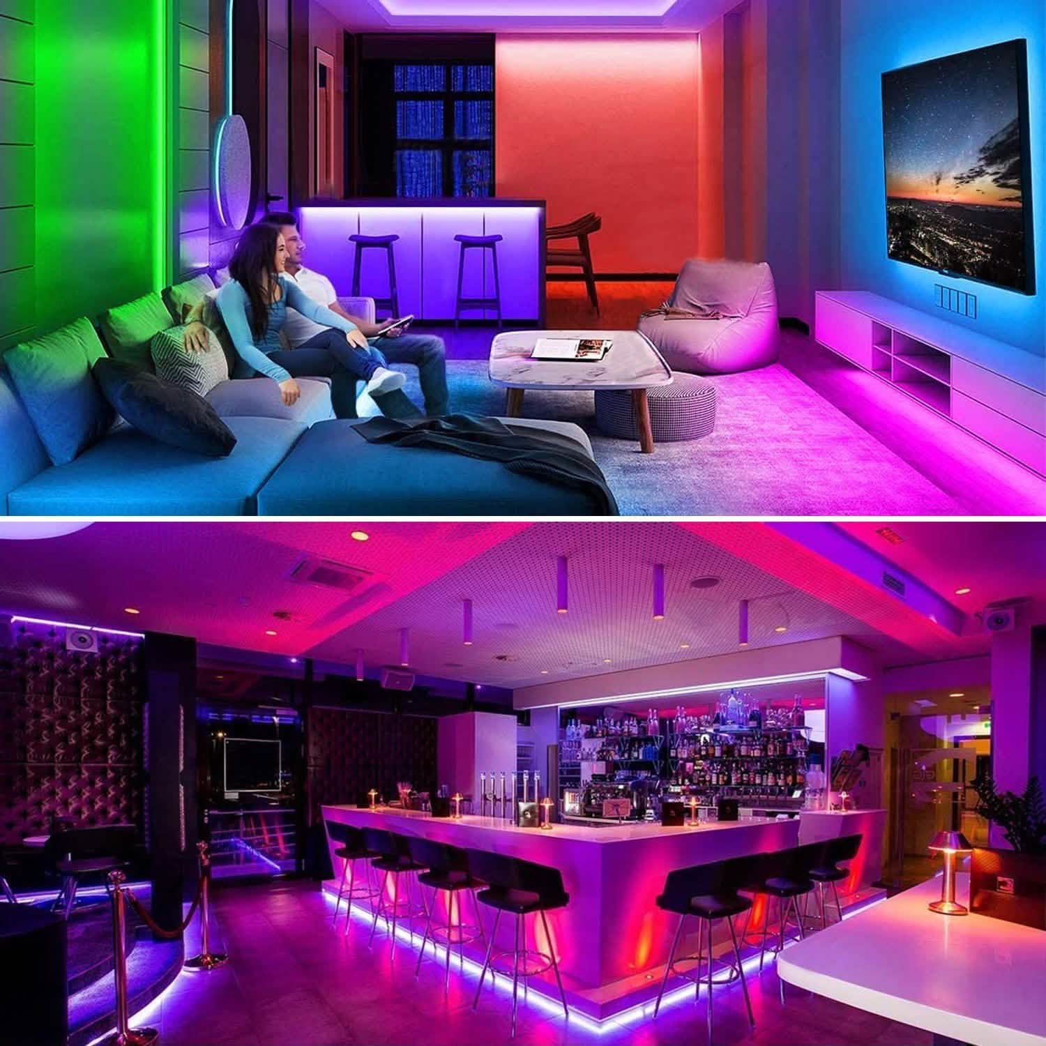 16.4FT 150 LEDs RGB Color Changing Lamp Indoor Lighting - Tophatter Daily Deals