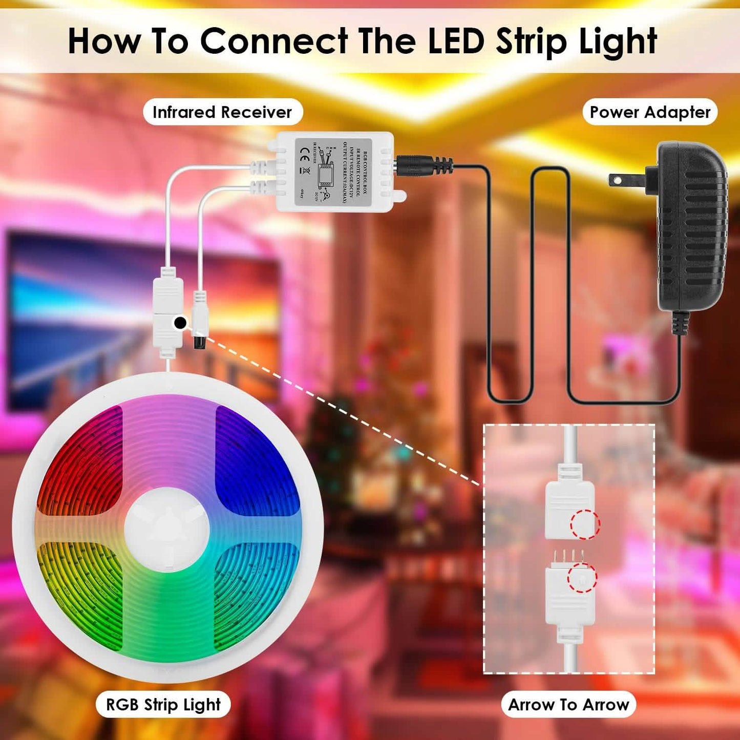 16.4FT 150 LEDs RGB Color Changing Lamp Indoor Lighting - Tophatter Daily Deals