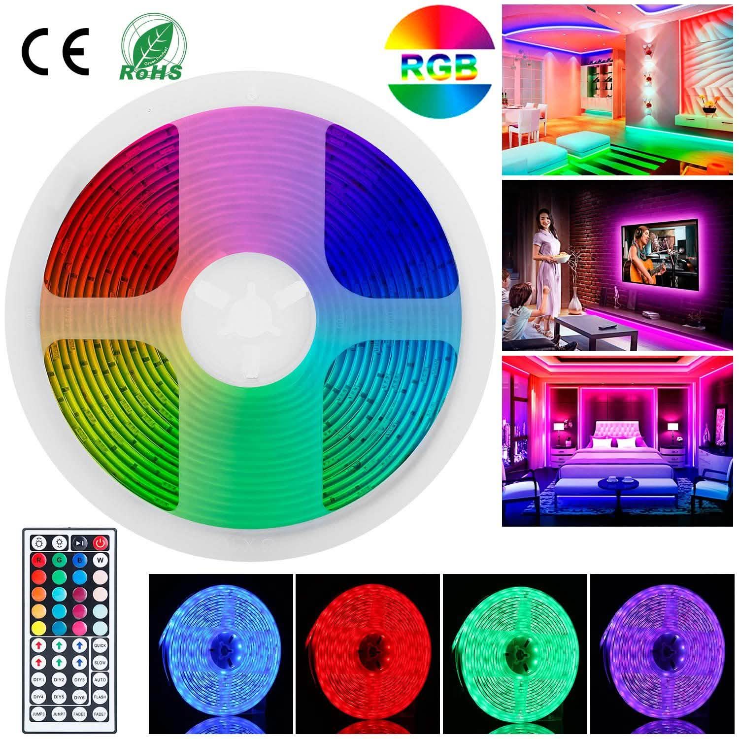16.4FT 150 LEDs RGB Color Changing Lamp Indoor Lighting - Tophatter Daily Deals