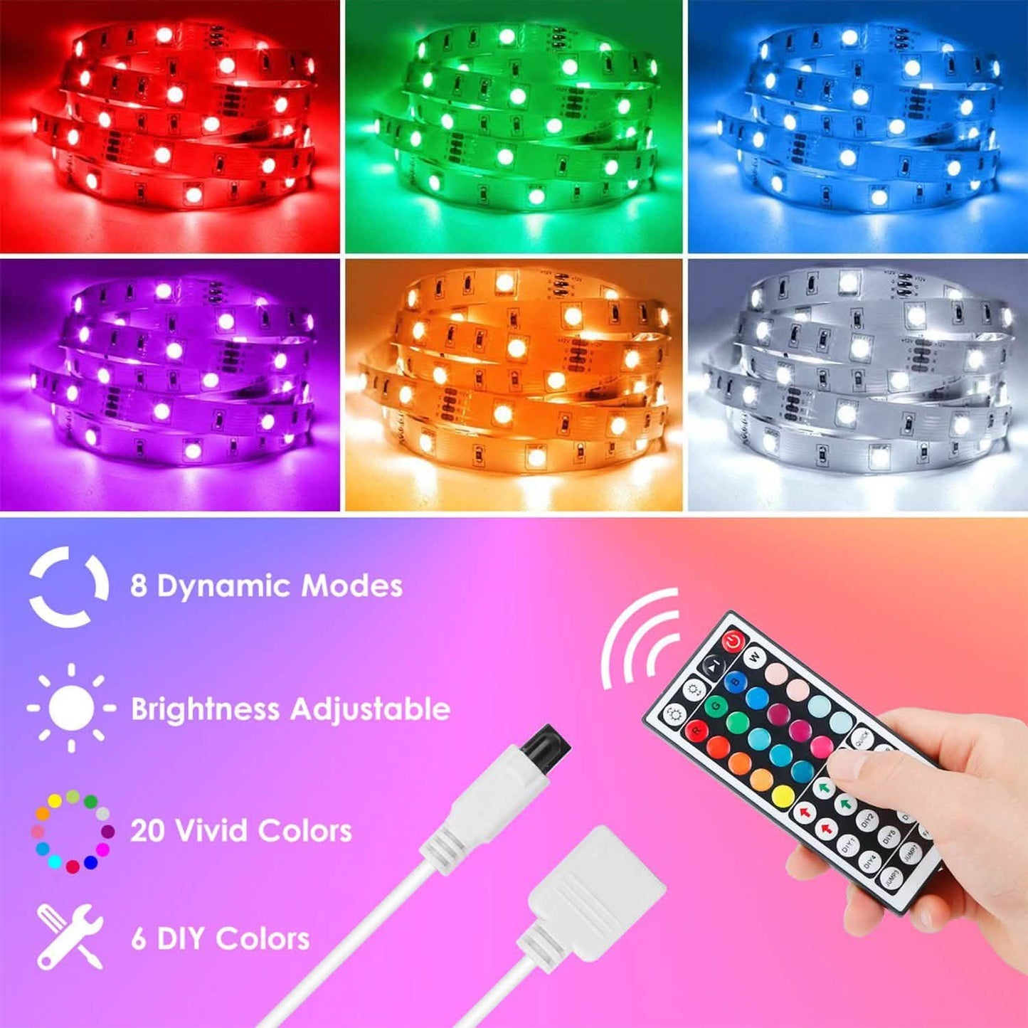 16.4FT 150 LEDs RGB Color Changing Lamp Indoor Lighting - Tophatter Daily Deals