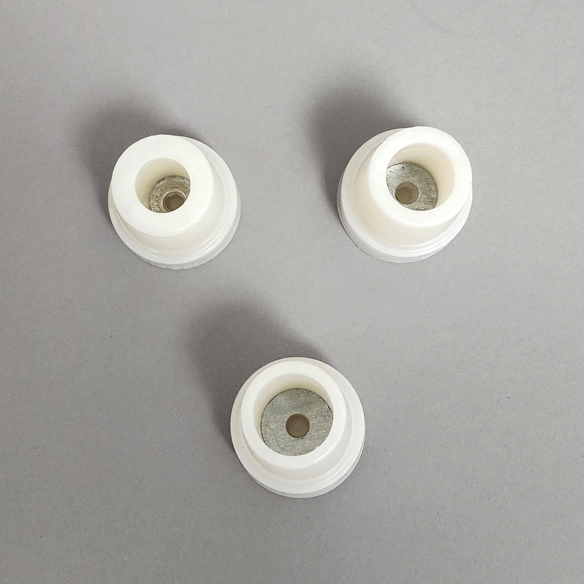 Steel-Reinforced Pearl White Rubber Cane Tip: High Durability Walking Cane Tips - Tophatter Daily Deals