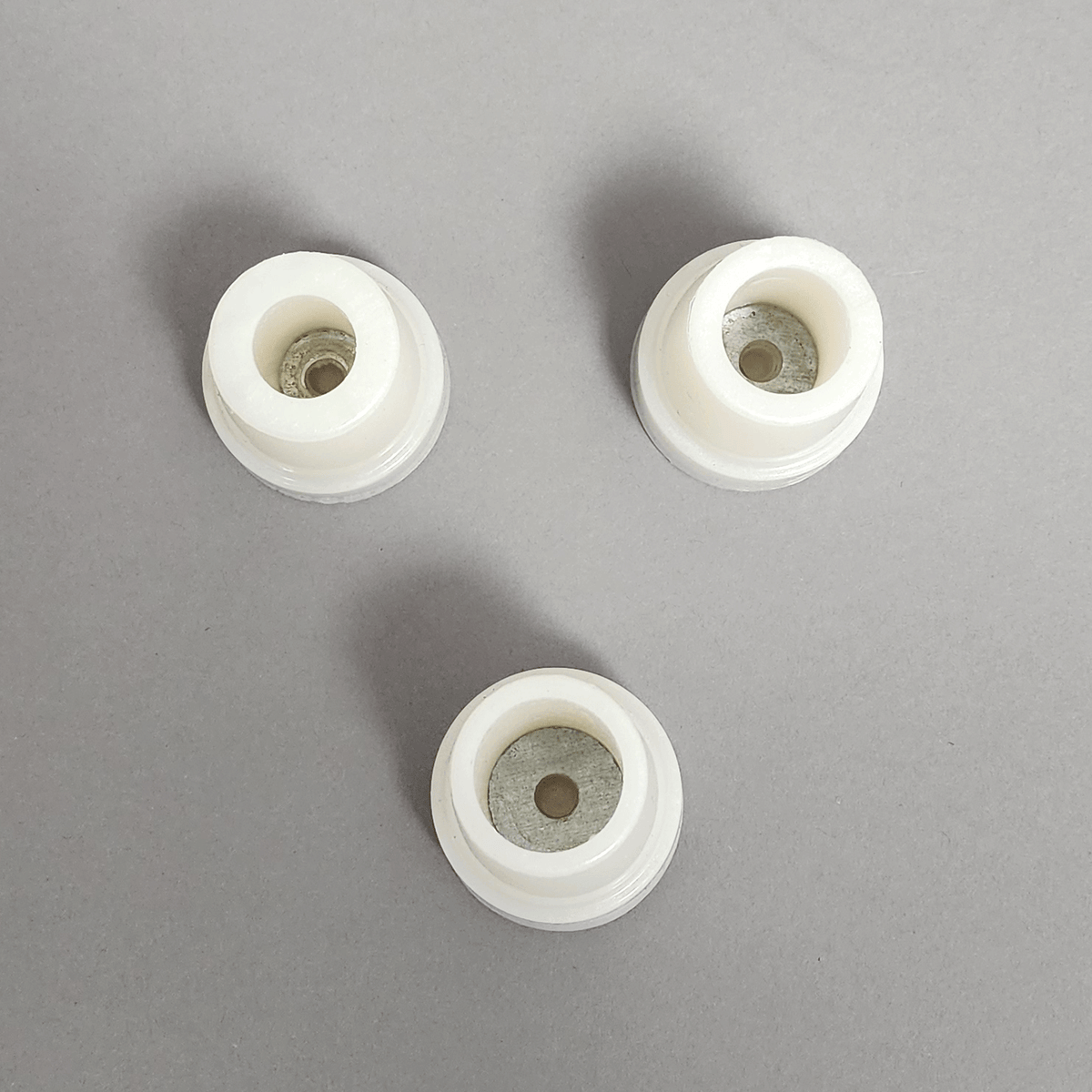 Steel-Reinforced Pearl White Rubber Cane Tip: High Durability Walking Cane Tips - Tophatter Daily Deals