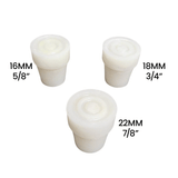 Steel-Reinforced Pearl White Rubber Cane Tip: High Durability Walking Cane Tips - Tophatter Daily Deals