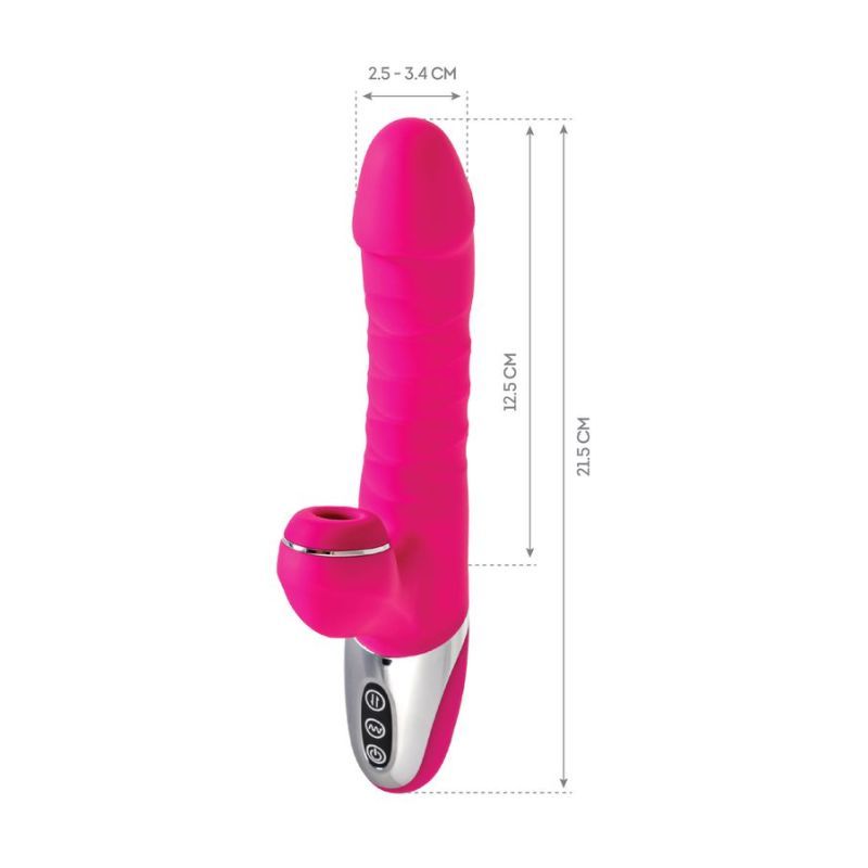 JOS To-Frolly Thrusting and Sucking Vibrator 2cm Stretch > Vibrators > Ladies > Rabbit Multi - Tophatter Daily Deals