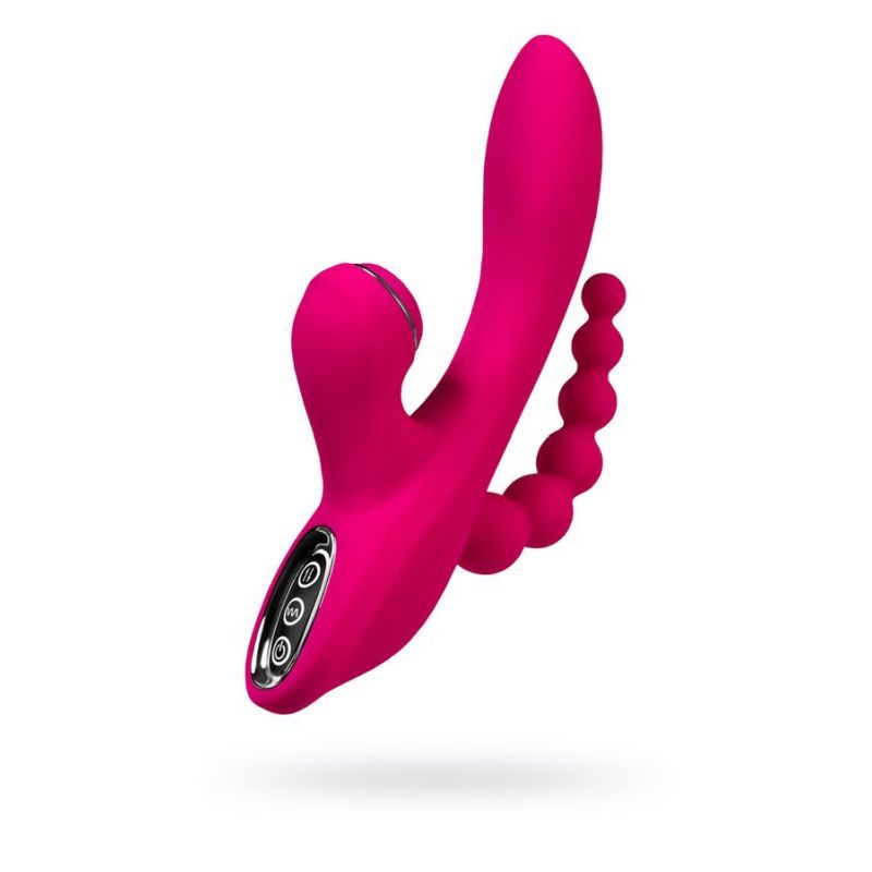 JOS Tripling Triple Stimulator – Waterproof Silicone Vibrator with Anal Beads and USB Rechargeable > Vibrators > Ladies > Rabbit Multi - Tophatter Daily Deals