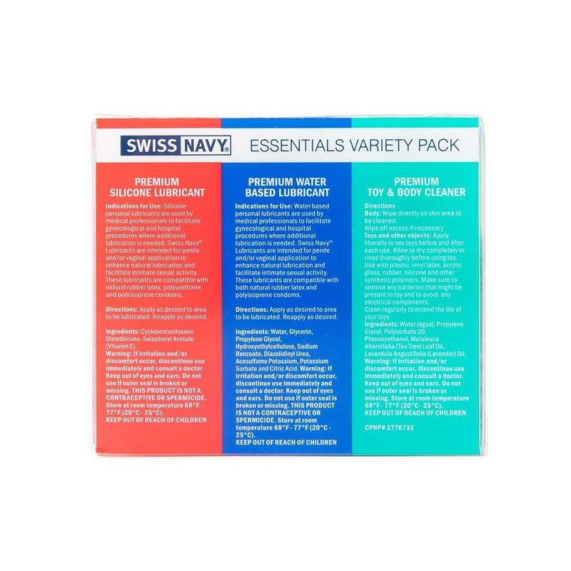 Swiss Navy Essentials 30ml Lubricant Travel Kit 3 Piece Set > Lube > Water Based - Tophatter Daily Deals