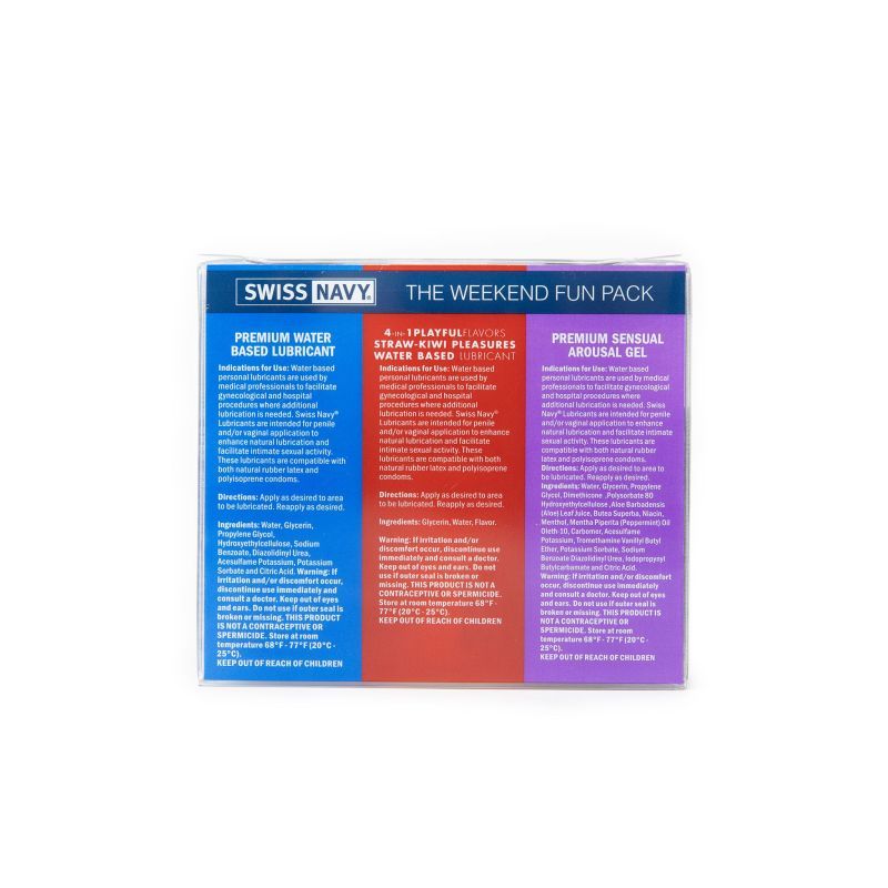 Swiss Navy Weekend Fun Pack - 3 Vibrant Flavors 2 Oz > Lube > Water Based - Tophatter Daily Deals