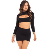Stop and Stare Two Piece Skirt Set Black > Clothes > Dresses and Chemises - Tophatter Daily Deals