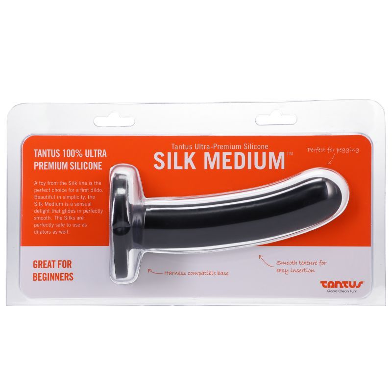 Silk Dildo Medium Onyx - Safe Silicone > Dildos > Neutral Dildos - Tophatter Daily Deals