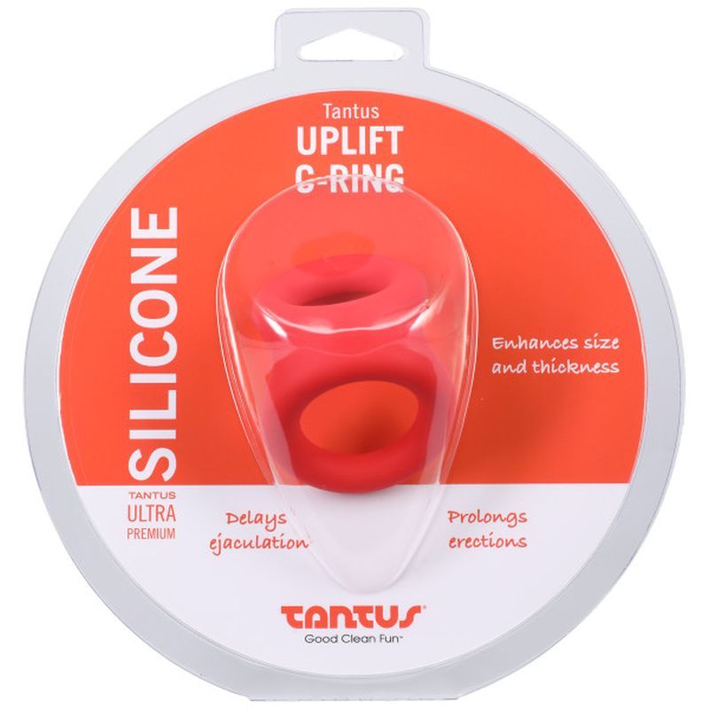 Uplift Silicone Cock Ring in Crimson > Cock Ring > Sling - Tophatter Daily Deals