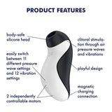 Satisfyer Orca Double Air Pulse Clitoral Vibrator With Vibration > Sex Toys For Ladies > Air Pulsation - Tophatter Daily Deals