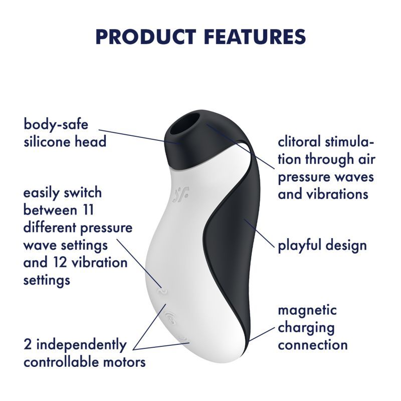 Satisfyer Orca Double Air Pulse Clitoral Vibrator With Vibration > Sex Toys For Ladies > Air Pulsation - Tophatter Daily Deals