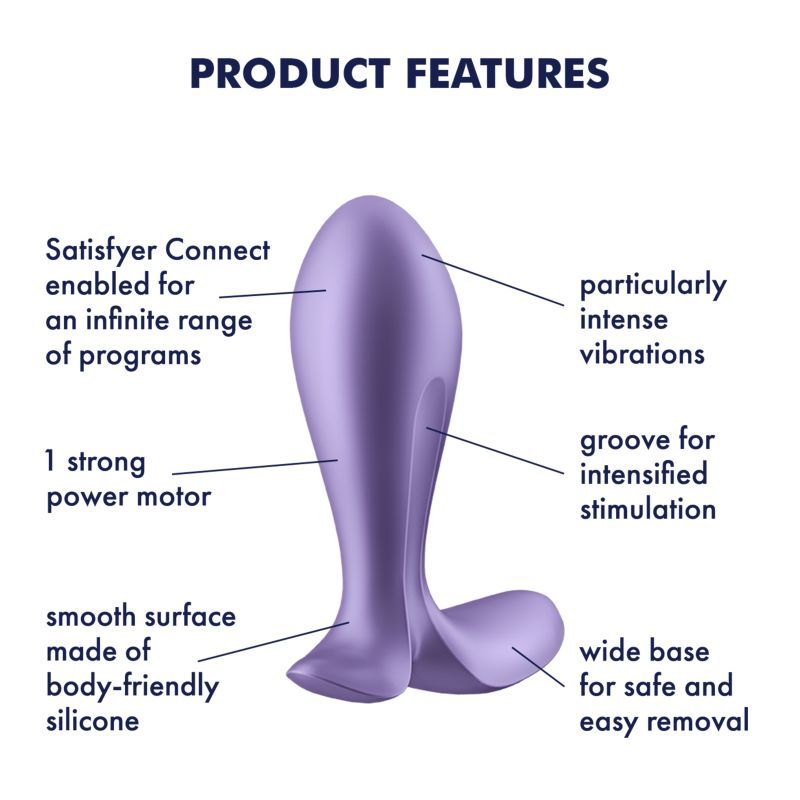 Satisfyer Intensity Plug Purple - Powerful Vibrating Anal Toy > Anal Range > Vibrating Butt Plugs - Tophatter Daily Deals