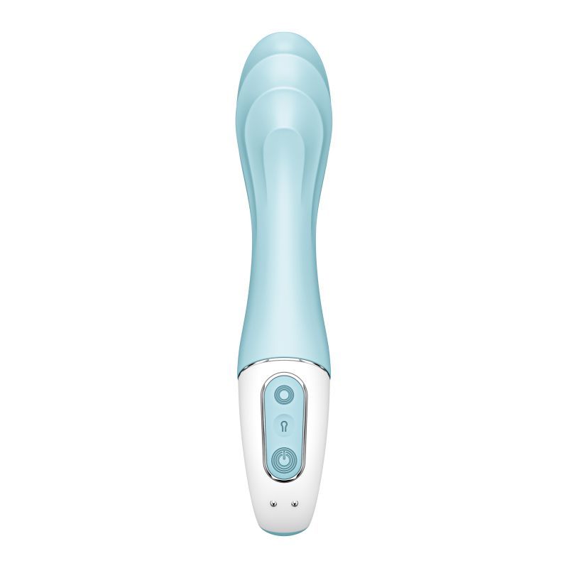 Satisfyer Air Pump Vibrator 5+ Blue 15mm Inflatable Shaft > Sex Toys For Ladies > G-Spot Vibrators - Tophatter Daily Deals