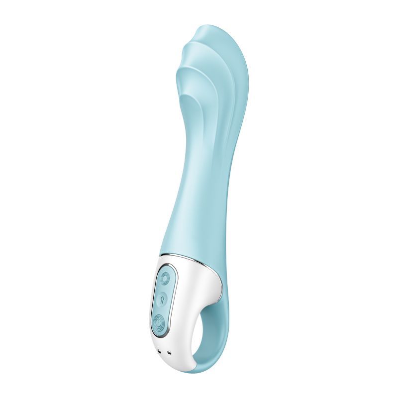 Satisfyer Air Pump Vibrator 5+ Blue 15mm Inflatable Shaft > Sex Toys For Ladies > G-Spot Vibrators - Tophatter Daily Deals