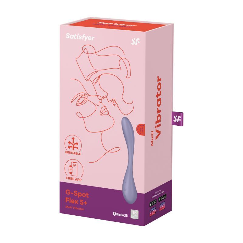 Satisfyer G-Spot Flex 5+ Lilac Vibrator with App Control > Sex Toys For Ladies > G-Spot Vibrators - Tophatter Daily Deals