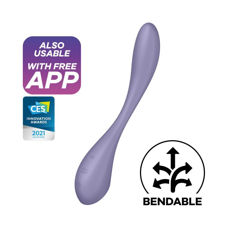Satisfyer G-Spot Flex 5+ Lilac Vibrator with App Control > Sex Toys For Ladies > G-Spot Vibrators - Tophatter Daily Deals