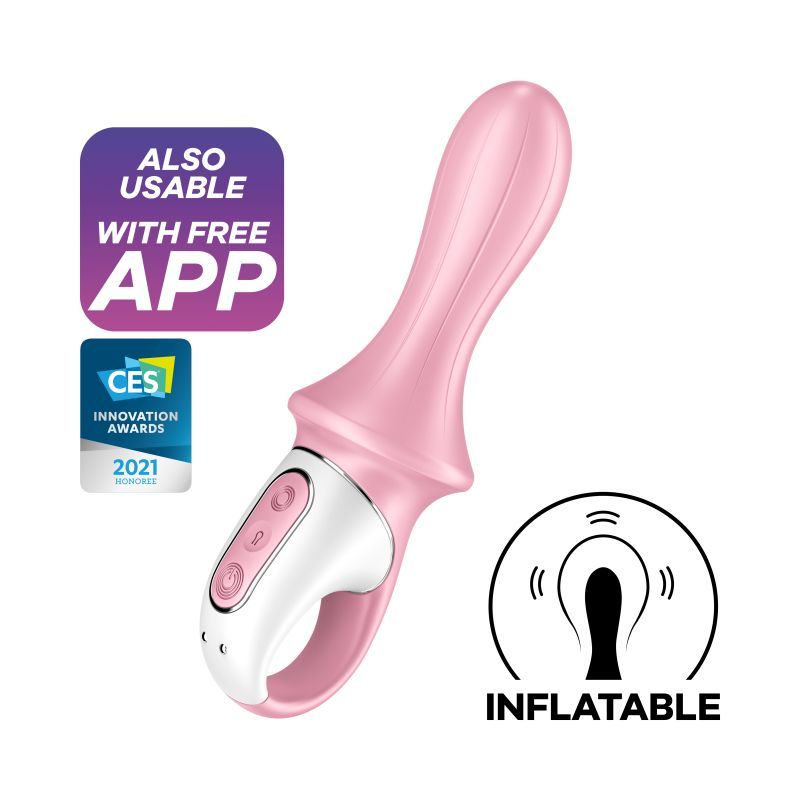 Satisfyer Air Pump Booty 5+ Red Inflatable Anal Vibrator > Anal Range > Tunnel and Stretchers - Tophatter Daily Deals