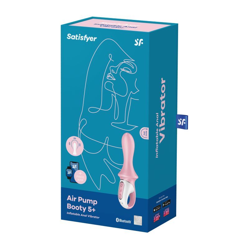 Satisfyer Air Pump Booty 5+ Red Inflatable Anal Vibrator > Anal Range > Tunnel and Stretchers - Tophatter Daily Deals