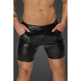 Snake Wetlook Mid-Length Shorts with Back Pockets for Men > Clothes > Mens Apparel - Tophatter Daily Deals