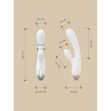 Pada Rabbit and G-Spot Pulsing Vibrator White 21.6cm > Sex Toys For Ladies > G-Spot Vibrators - Tophatter Daily Deals