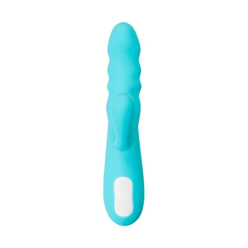 JOS Merry Swirl Rotating Shaft Rabbit Vibrator Blue 20.7cm > Vibrators > Ladies > Rabbit - Tophatter Daily Deals