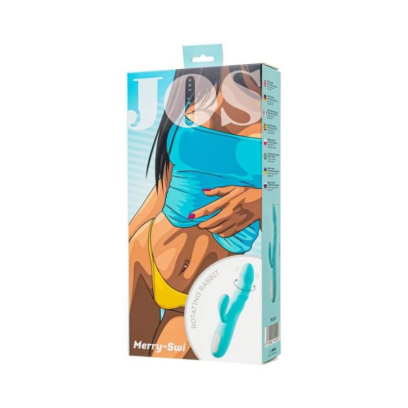 JOS Merry Swirl Rotating Shaft Rabbit Vibrator Blue 20.7cm > Vibrators > Ladies > Rabbit - Tophatter Daily Deals