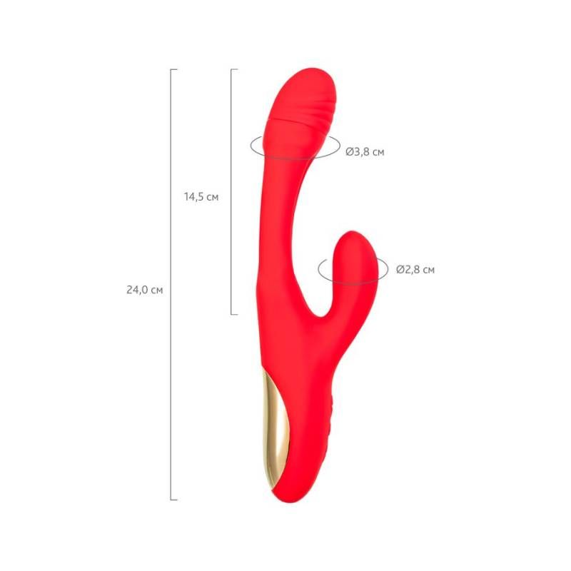 JOS Patti Moving Tongue Rabbit Vibrator in Red > Vibrators > Ladies > Rabbit - Tophatter Daily Deals