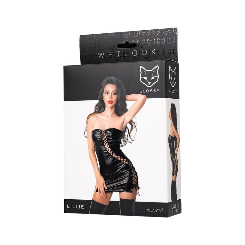 Glossy Lillie Dress with Tied-Up Cut Out Size S-XL > Clothes > Dresses and Chemises - Tophatter Daily Deals