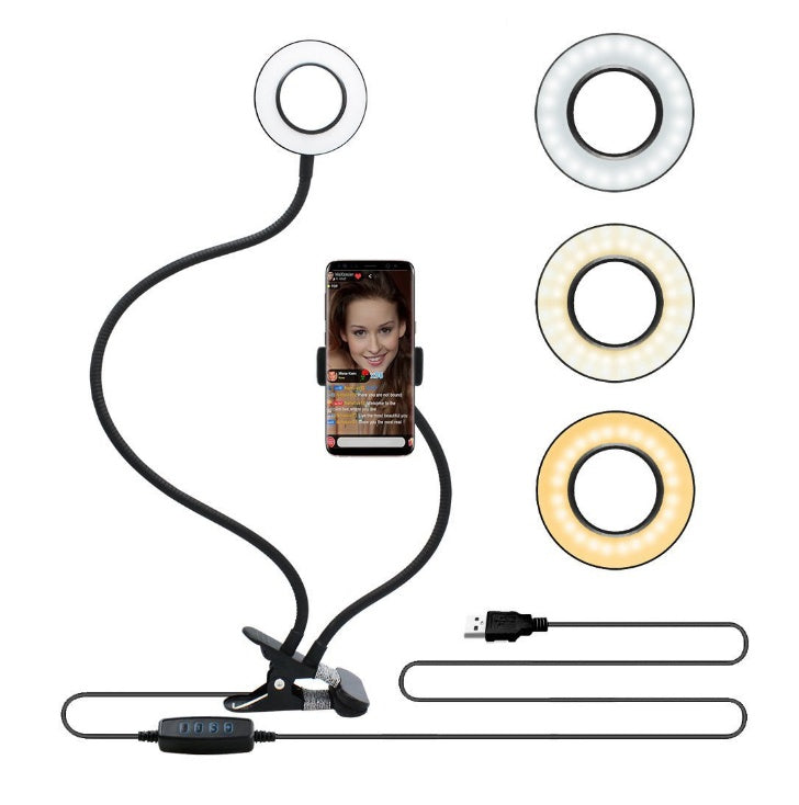 Anchor mobile phone frame fill light mobile phone live support network red live anchor fill light bracket Black 0 - Tophatter Daily Deals