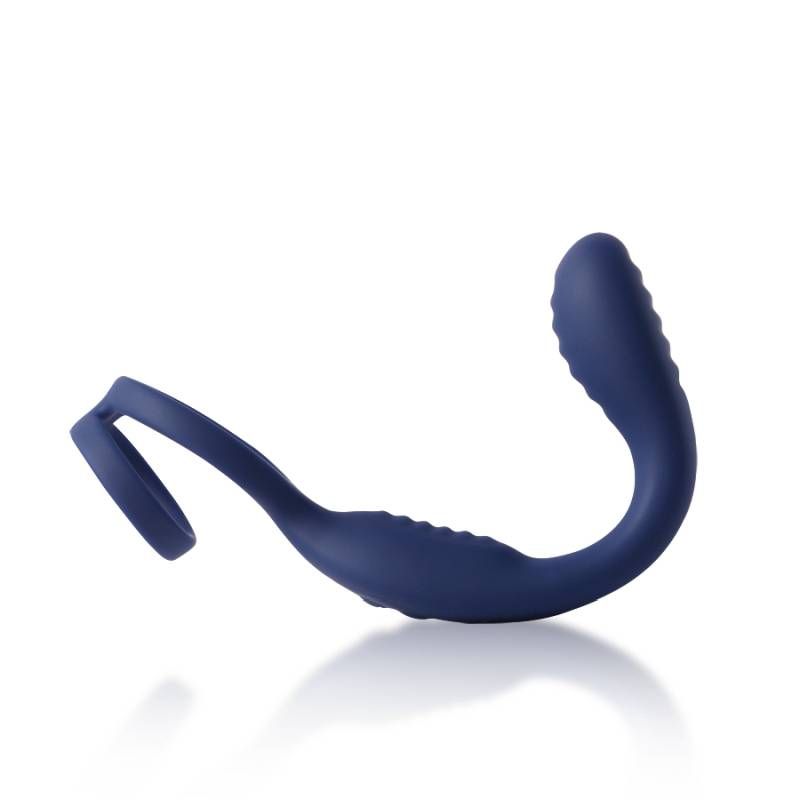 VibraDuo Remote-Controlled Prostate Massager with Cockring > Anal Range > Prostate Plugs - Tophatter Daily Deals