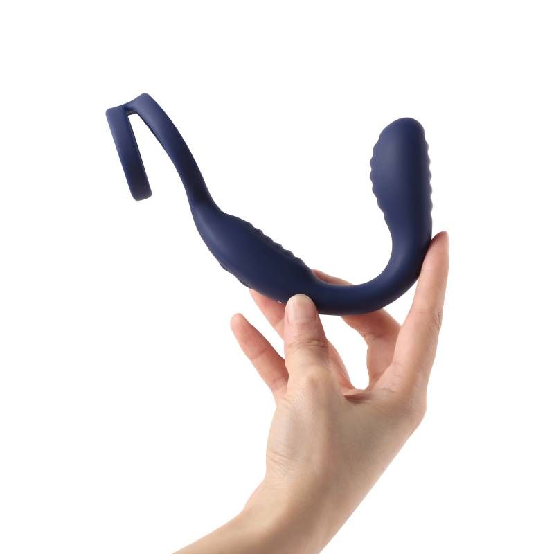 VibraDuo Remote-Controlled Prostate Massager with Cockring > Anal Range > Prostate Plugs - Tophatter Daily Deals