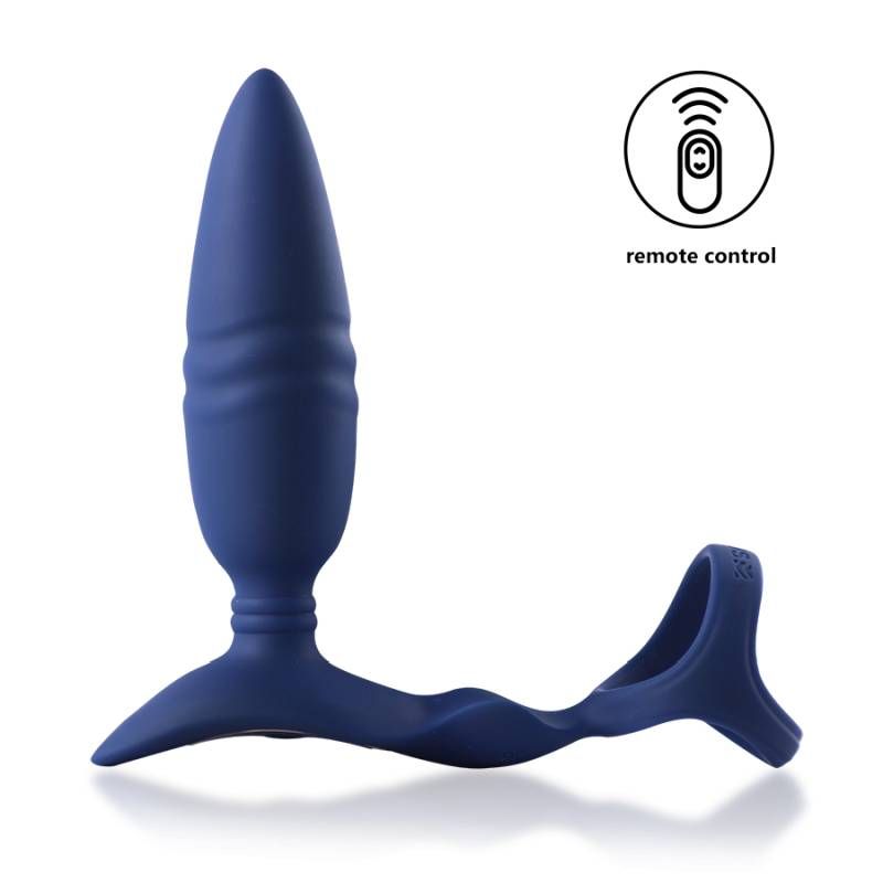 Ring and Rear Dual Thrusting Anal Probe with Cockring and Remote > Anal Range > Prostate Plugs - Tophatter Daily Deals