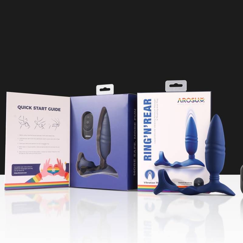 Ring and Rear Dual Thrusting Anal Probe with Cockring and Remote > Anal Range > Prostate Plugs - Tophatter Daily Deals