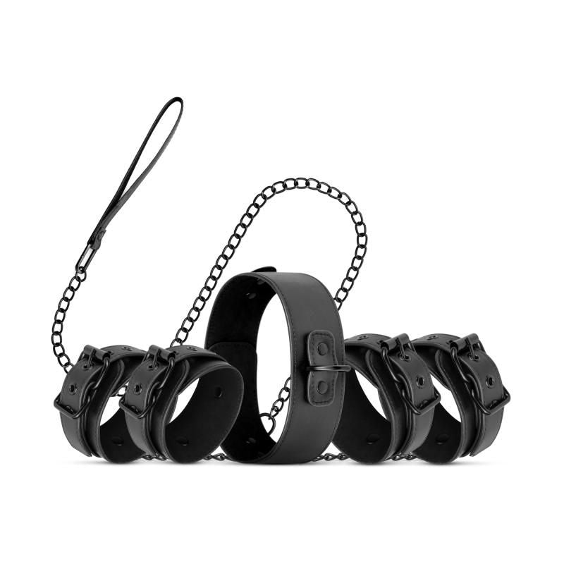 Total Restraint Complete Set in Black for BDSM Play > Bondage Gear > Collars & Leashes - Tophatter Daily Deals
