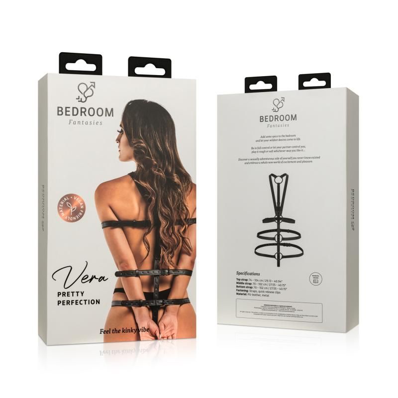 Vera Bondage Harness in Black Faux Leather for Intimate Experiences > Clothes > Womens Harnesses - Tophatter Daily Deals