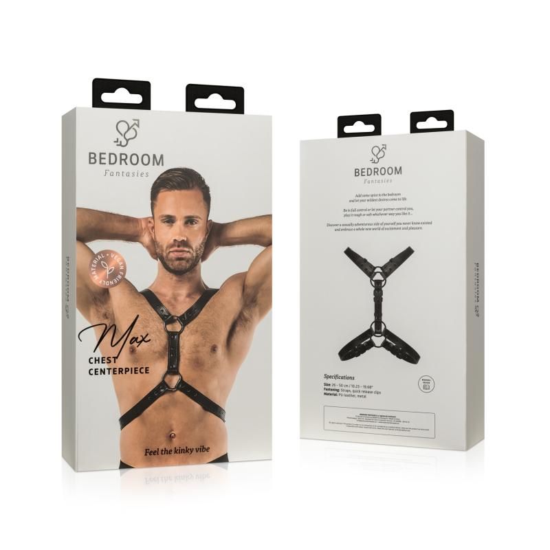 Max Bondage Harness Black Adjustable Size 26 to 50 cm > Clothes > Mens Harnesses - Tophatter Daily Deals