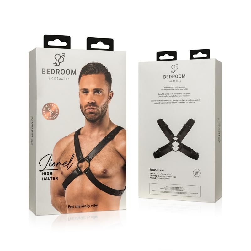 Lionel Bondage Harness in Black Faux Leather > Clothes > Mens Harnesses - Tophatter Daily Deals