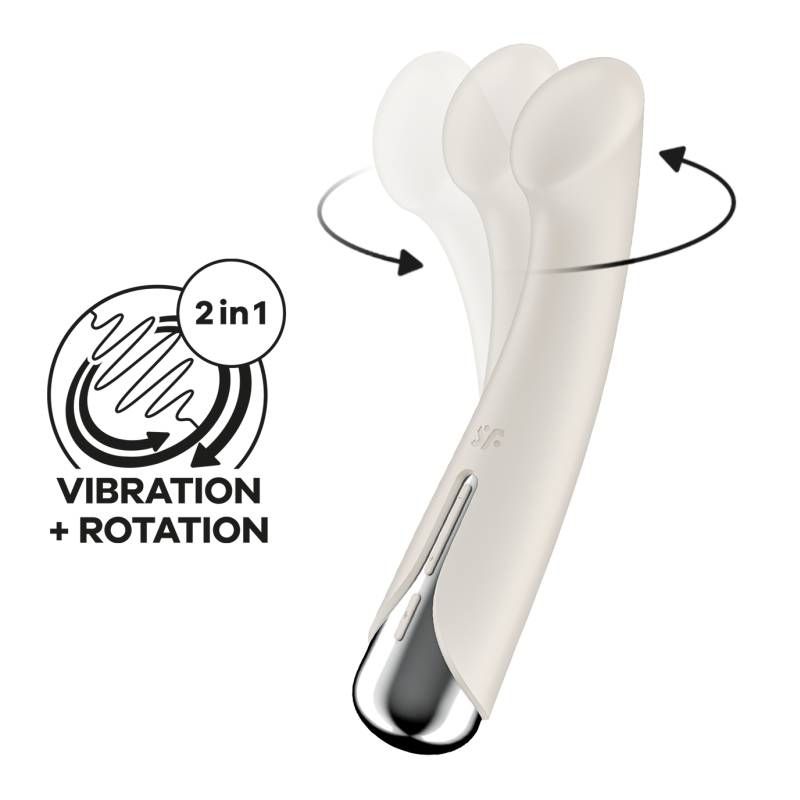 Satisfyer Spinning G-Spot 1 (Beige) – Waterproof G-Spot Vibrator > Sex Toys For Ladies > G-Spot Vibrators - Tophatter Daily Deals