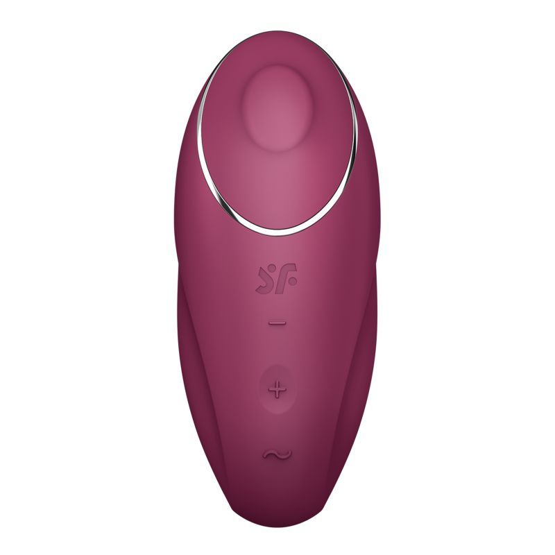 Satisfyer Tap and Climax 1 Red Vibrator with Tapping Modes > Vibrators > Ladies > Clitoral Vibrators and Stimulators - Tophatter Daily Deals