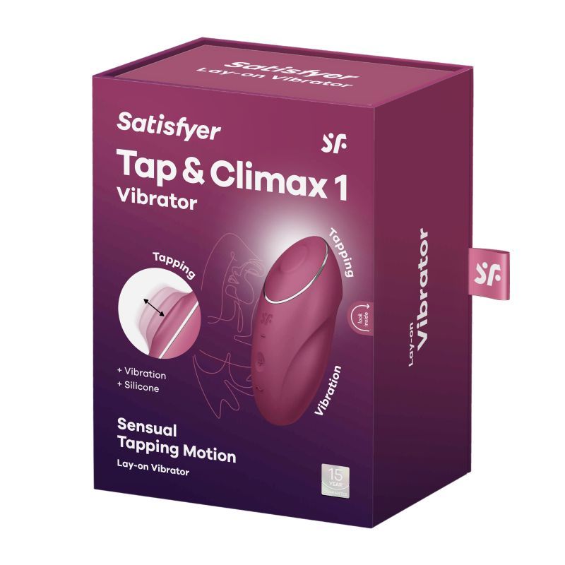 Satisfyer Tap and Climax 1 Red Vibrator with Tapping Modes > Vibrators > Ladies > Clitoral Vibrators and Stimulators - Tophatter Daily Deals