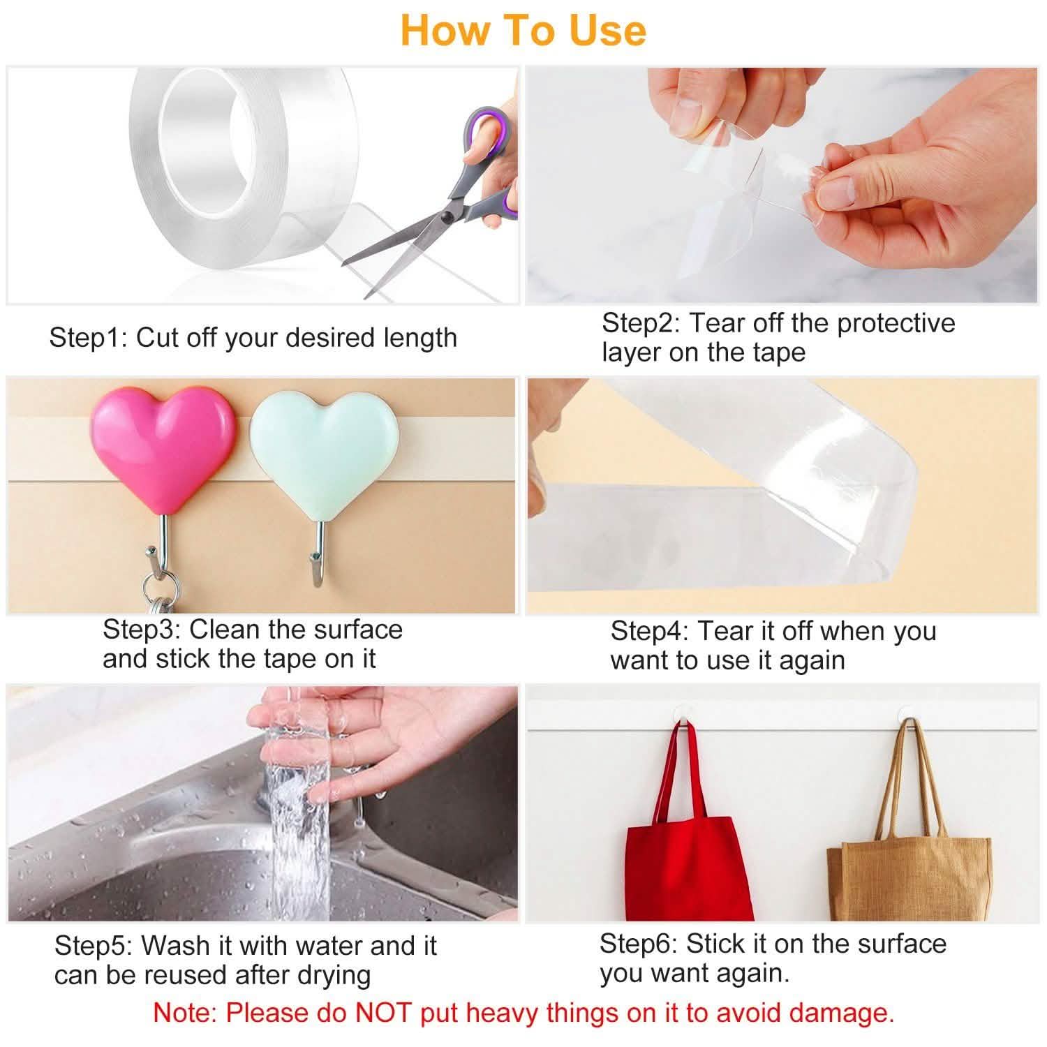 16.5FT Nano Double Sided Adhesive Tape School, Office & Art Supplies - Tophatter Daily Deals