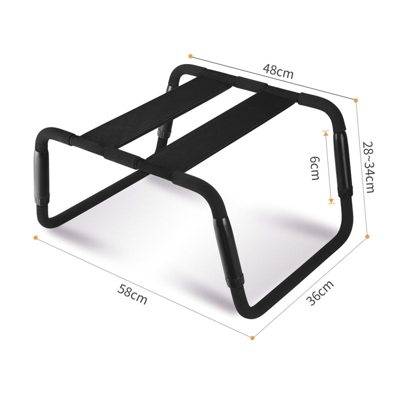 Adjustable Height Black Sex Chair – Versatile Erotic Furniture > Sex Toys > Sex Positioners - Tophatter Daily Deals