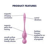 Satisfyer Love Birds 1 Kegel Trainer 73.8g with Connect App Pink > Sex Toys For Ladies > Kegel Exercise - Tophatter Daily Deals