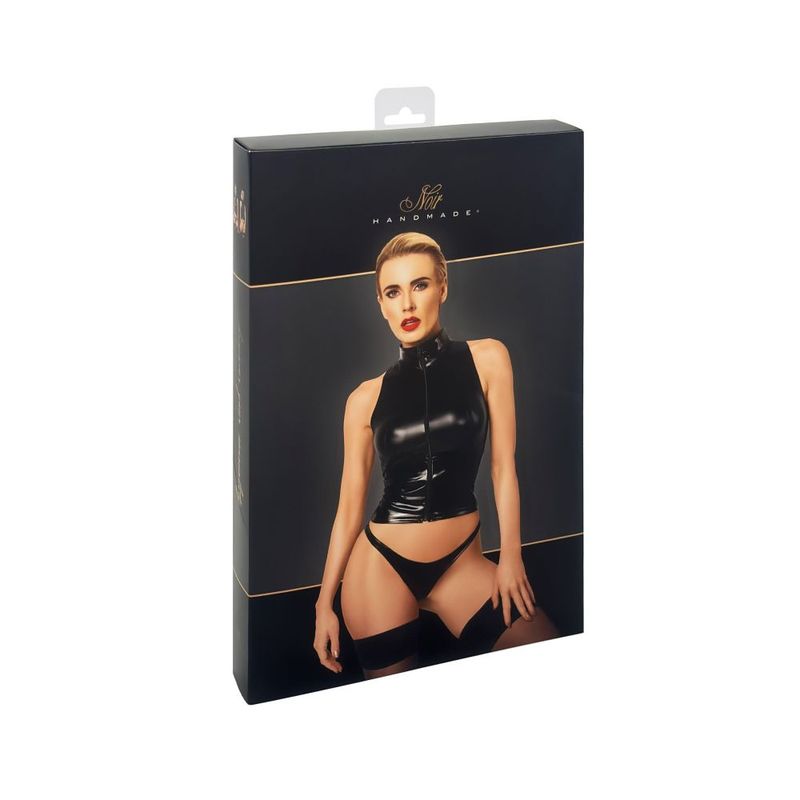 Glam Wetlook Top with Vinyl Corset > Clothes > Womens Latex - Tophatter Daily Deals