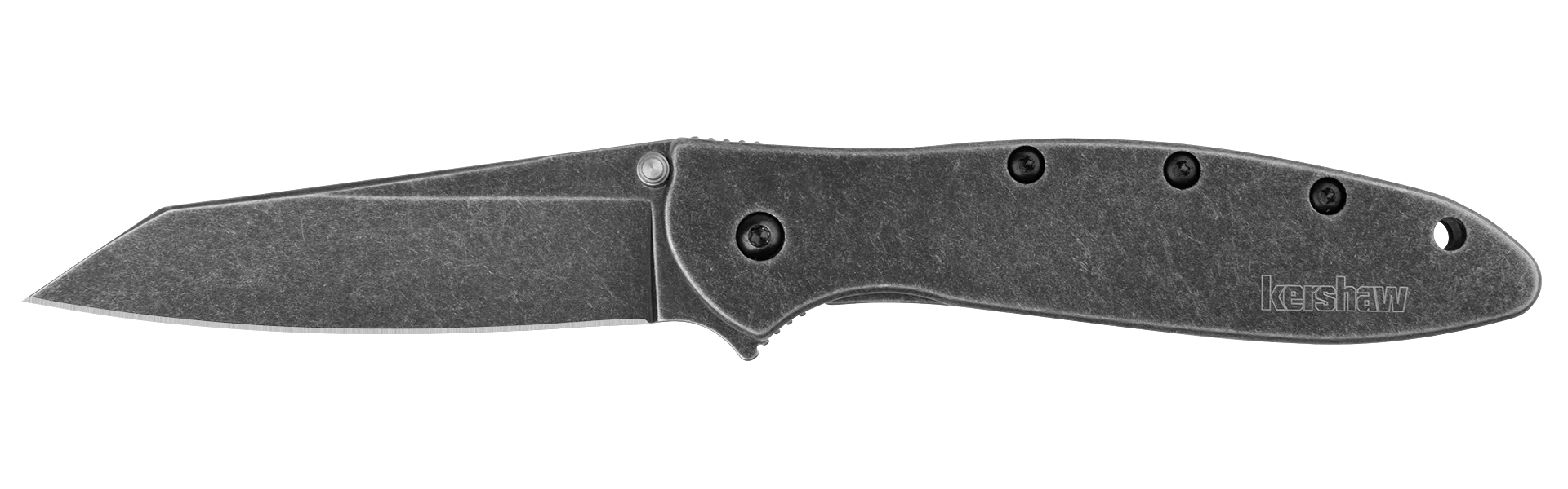 Kershaw Random Leek - Assisted Opening - Stainless Handle - Blackwash Finish - 1660RBW Assisted Opening - Tophatter Daily Deals