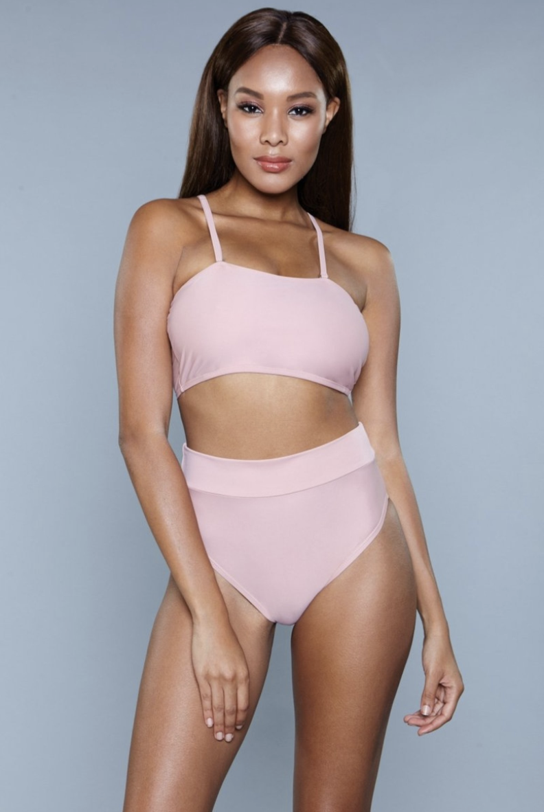 Chanity Swimsuit Dusty Rose Bikinis - Tophatter Daily Deals