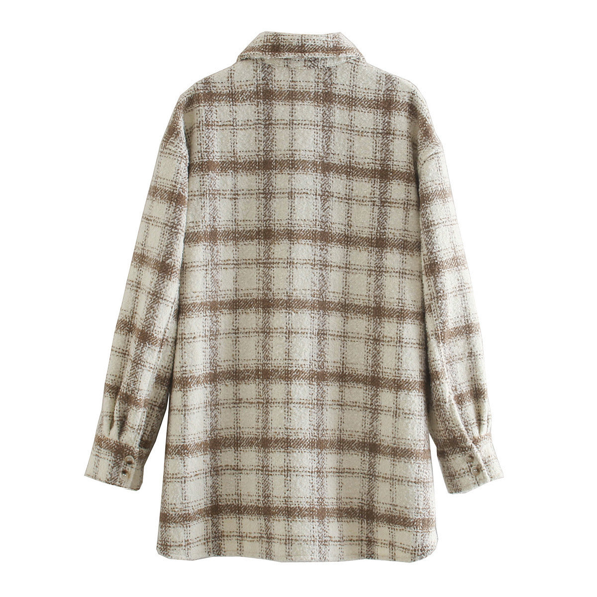 Oversized Womens Long Coat - Shirt Style, Tweed, For City 3D Changing Face Moving Picture Frame - Tophatter Daily Deals