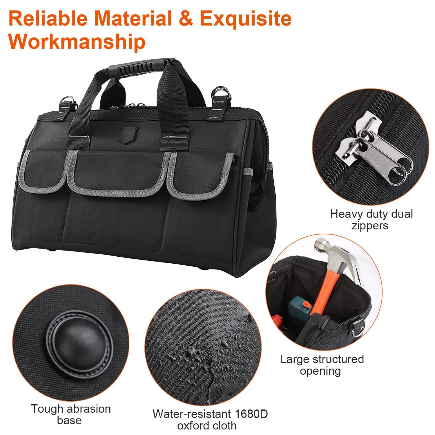 16.7-Inch Tool Storage Multi-Purpose Bag Home Improvement - Tophatter Daily Deals